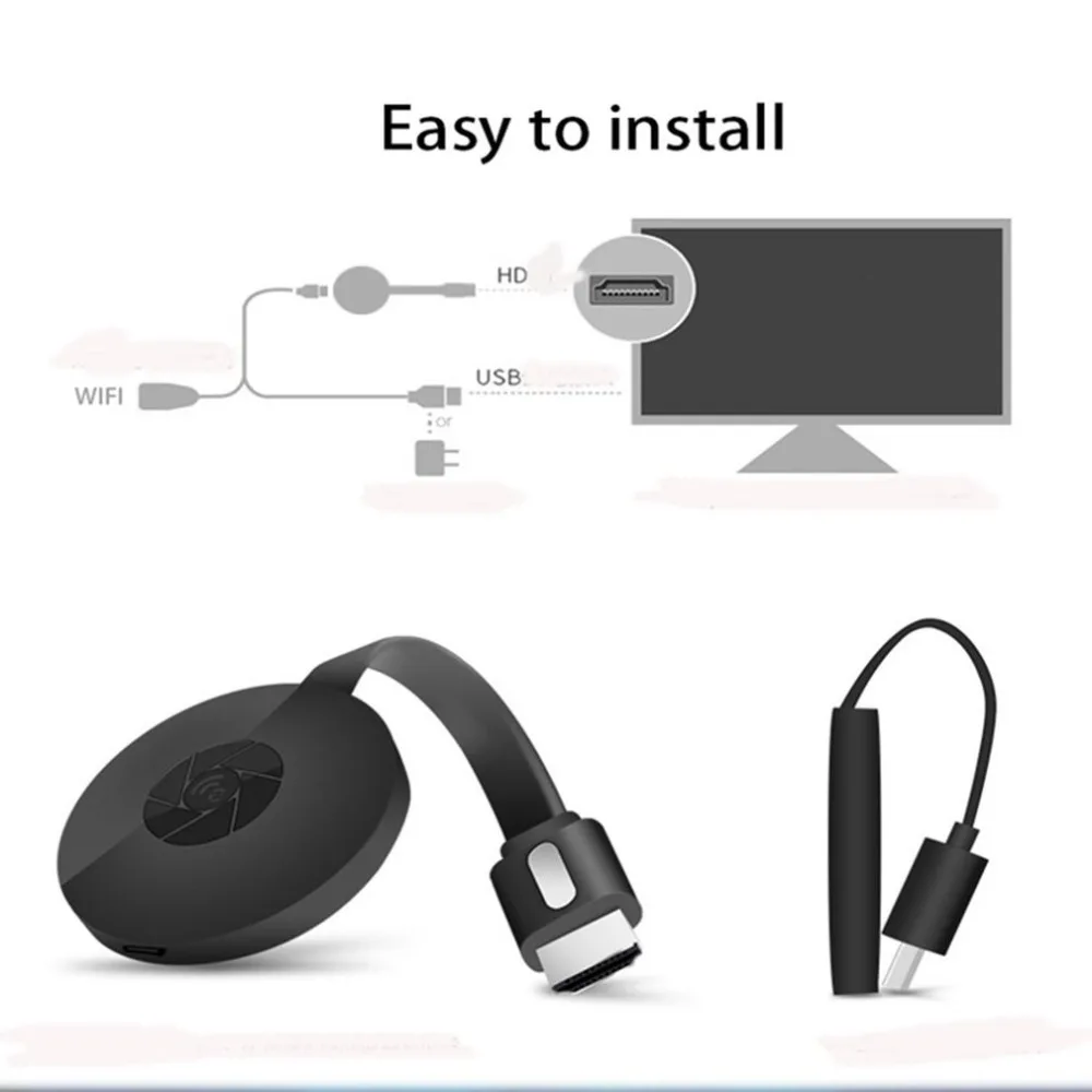 1080P HD TV Stick Wireless WiFi Display TV Dongle Receiver Airplay Media Streamer Adapter Media