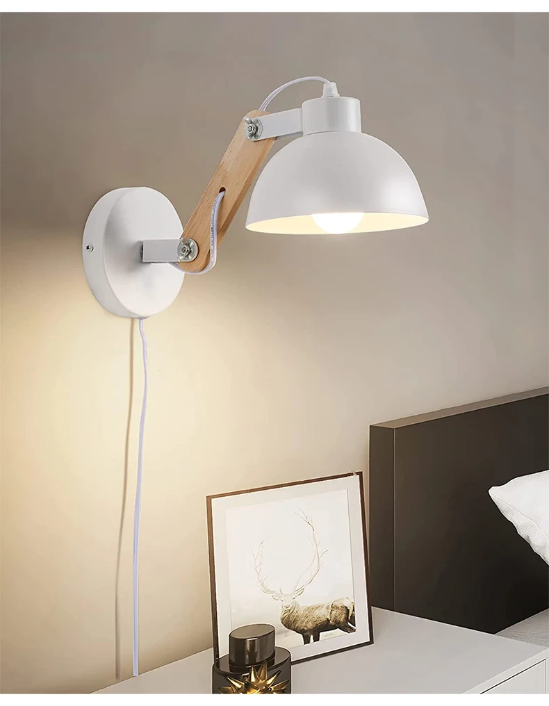White Black Wall Lamps Led for Living Room Bedside Corridor Foyer Creative Europe Minimalist Indoor Lighting Home Decoration wall sconces for living room