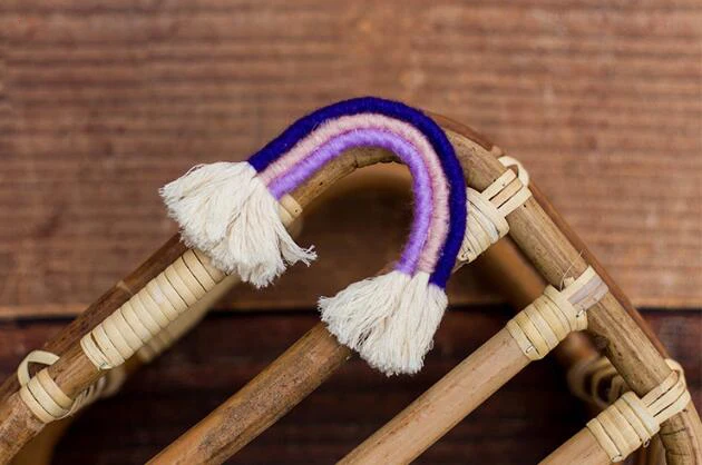 03 Ylsteed Newborn Photo Props Hand Made Cotton Rainbow Style Rope Home Deco Newborn Photography Accessories Baby Picture Idea - Цвет: 03