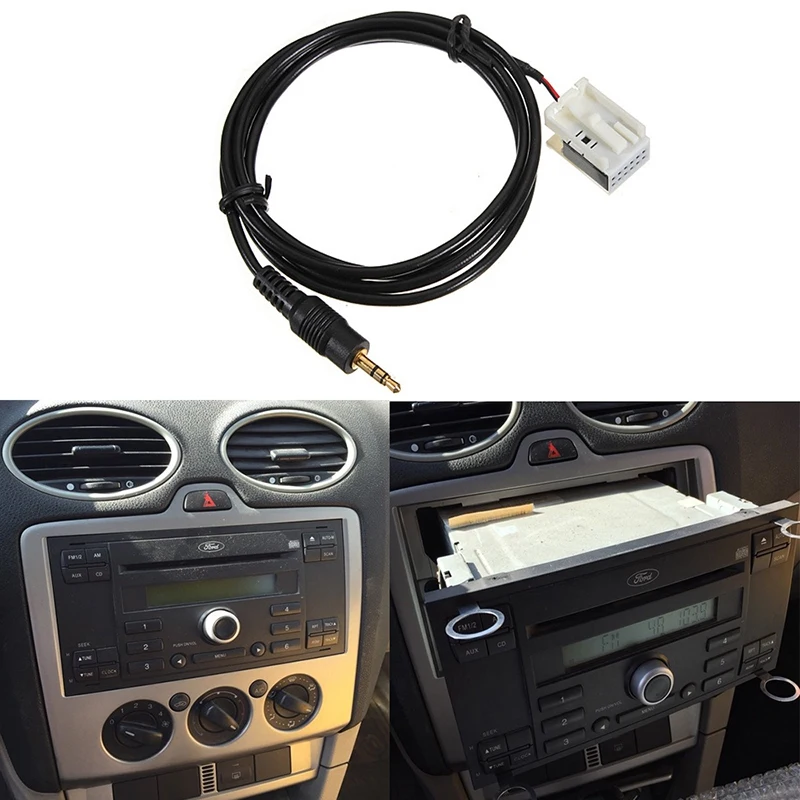 3 5mm 6000 Cd Aux In Input Adapter Cables For Ford Focus C Max Mondeo Fiesta Sent Free Radio Removal Keys Aliexpress