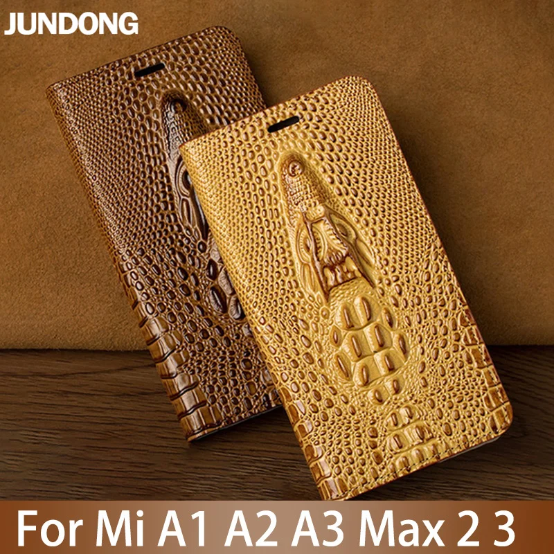 

Flip Phone Case For Xiaomi Mi A1 A2 Lite A3 lite For Max 2 3 Mix 2s 3 Poco F1 Y3 Case Dragon Head Texture Leather Cover