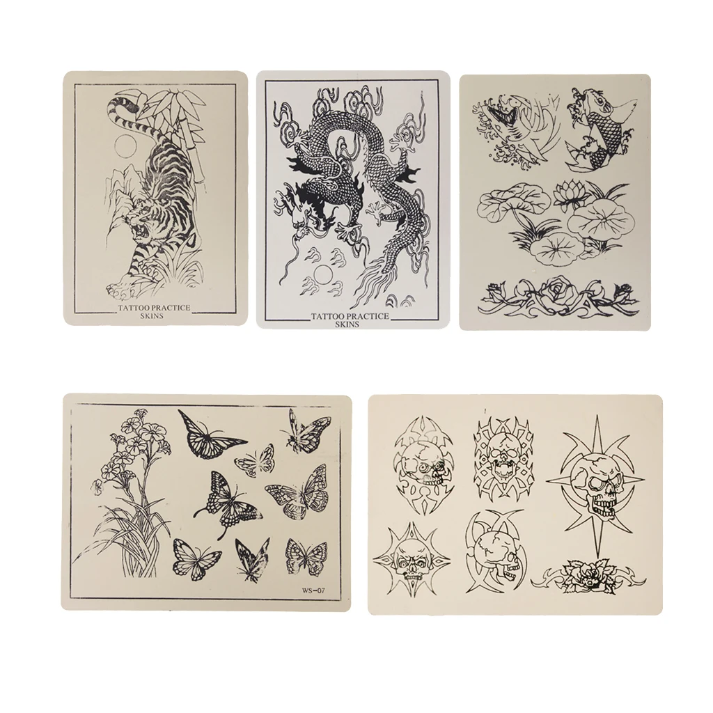 5pcs Tattoo Practice Skin for Needle Machine Supply Assorted Sheets 8" X 6"| Tattoo accesories| - AliExpress
