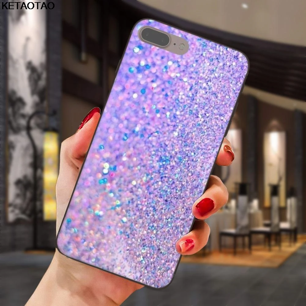 Блестящий Фиолетовый Блестящий чехол KETAOTAO для samsung galaxy S4 S5 S6 S7 S8 S9 S10 edge Note, мягкий резиновый силиконовый чехол из ТПУ - Цвет: Армейский зеленый