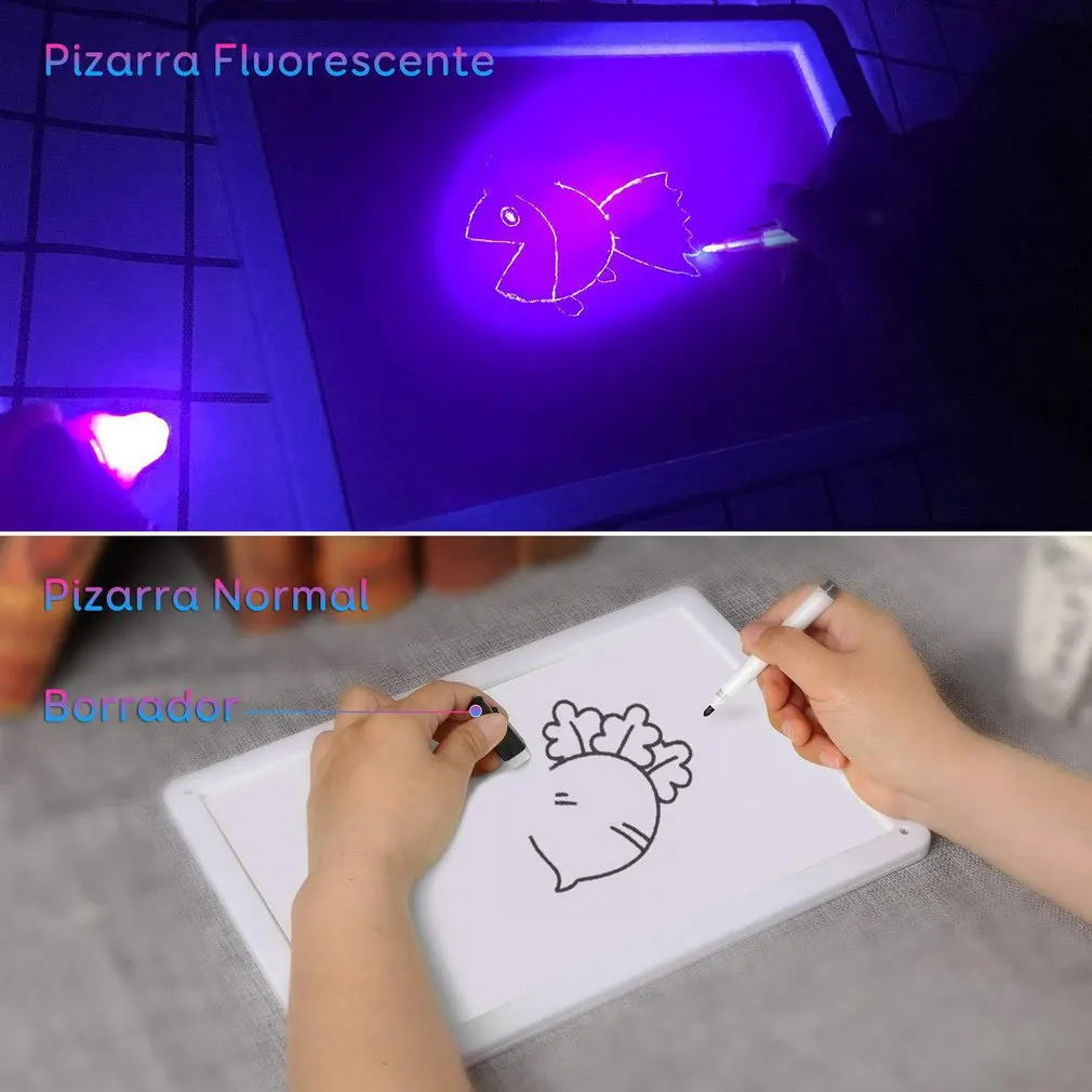 Забавная доска для рисования, светильник, светящаяся доска, детские светящиеся флуоресцентные граффити, 3d доска для рисования