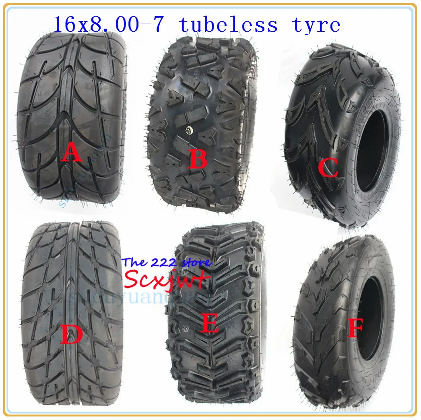 

16X8-7 (200/55-7) Kart Auto Parts 7 inch ATV Tires 16X8.00-7 16 * 8-7 Highway Tire Off-road tire Wear-resistant Wheel Tires