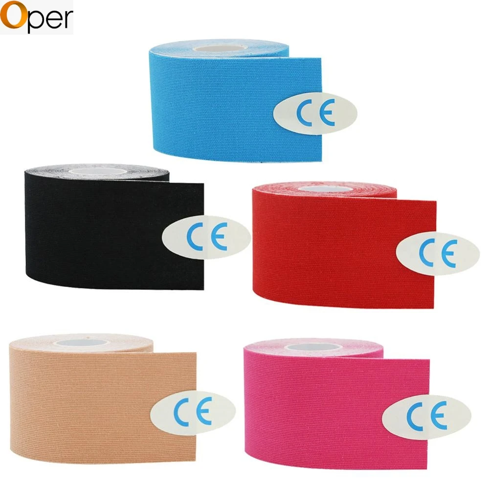 

5CM x 5M Cotton Muscle Tape Waterproof Prevent Muscle Strain Prevent Soreness Climbing Fitness Stretch Knee Pads Sports Bandages