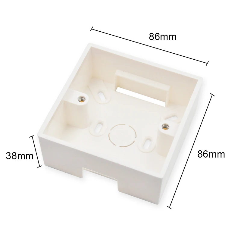 Внешний монтажный настенный переключатель Монтажная коробка 86*86*38 мм для 86 стандартных выключателей и розеток