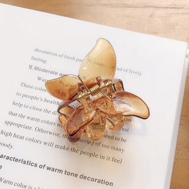 Transparent Hair Claws Crab Solid Color Acrylic Barrette Vintage Hair Clip Simple Elegant Hair Accessories Ponytail Clip Crabs 63