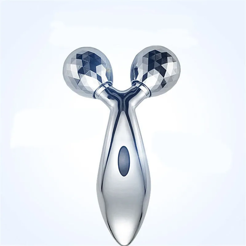 Silver 3D Roller Massager Full Body Shape 360 Rotate Lifting Wrinkle Remover Facial Massage Face Li