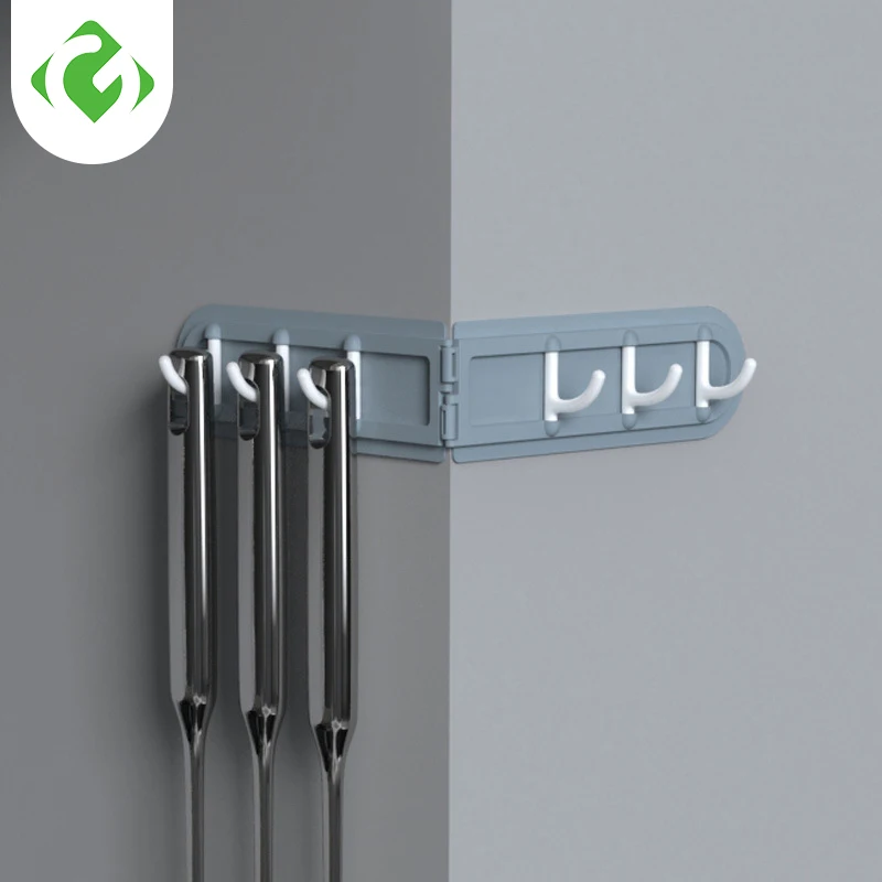 

Creative Corner Hook Folding 6 Row Hooks Storage Holder Rack Kitchen Bathroom Free Punching No Trace Back Door Hook GUANYAO