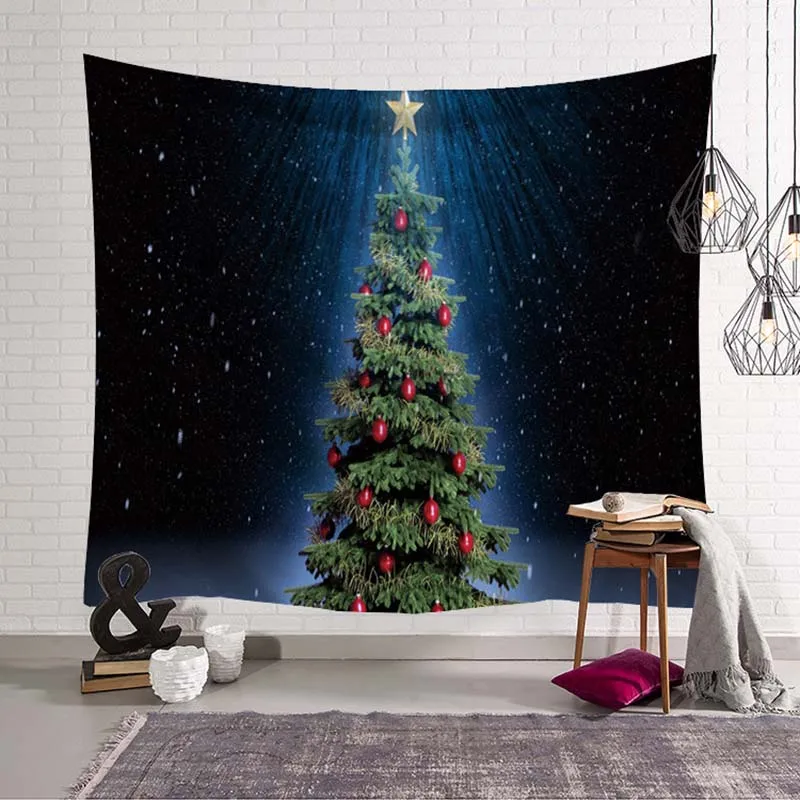 Рождественский настенный гобелен декоративный праздничный новогодний Рождественский настенный гобелен настенный ковер одеяло коврик