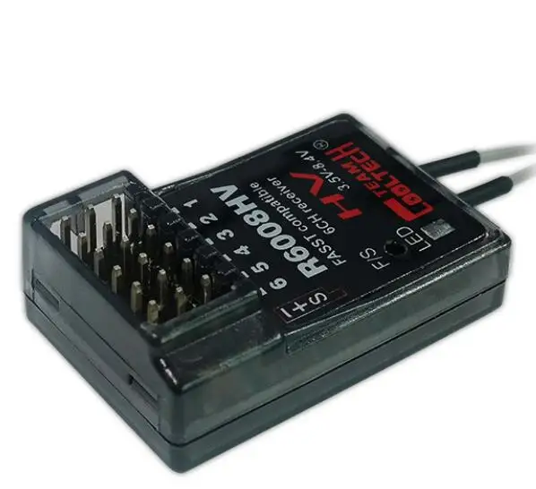 

Cooltech new Mini R6008HV FASST 2.4G 6Ch Receiver Futaba Compatible with Metal Shell