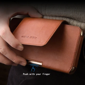 

Universal Phone Pouch Bags Belt Clip Case For Vivo iQOO 3 Pro 5G V17 Neo Pro Y17 Y12 Y19 U3x Genuine Leather Mobile Phone Bags