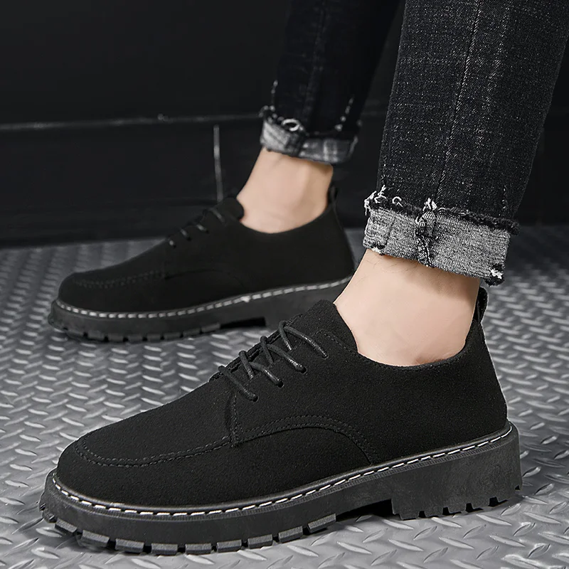 

New Mens Luxury Casual Genuine Leather High-quality Leisure Comfortable Inside PVC Outsole Trend Tooling Shoes Plus Size 38-44