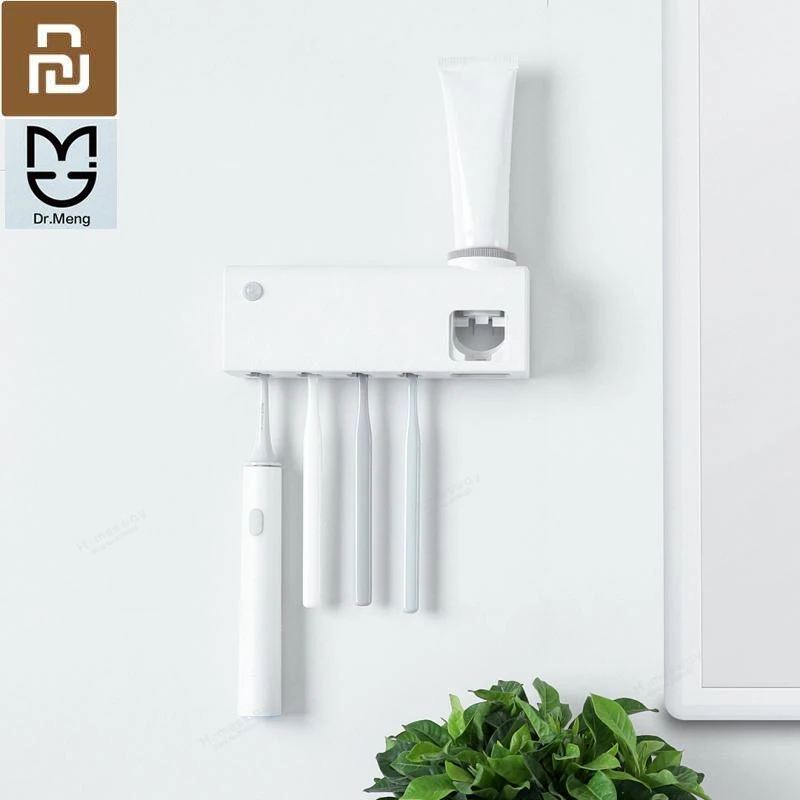 Xiaomi Dr. Meng Смарт стерилизация зубная щетка держатель UVC стерилизация Индукционная зубная щетка, дозатор перезаряжаемый настенный
