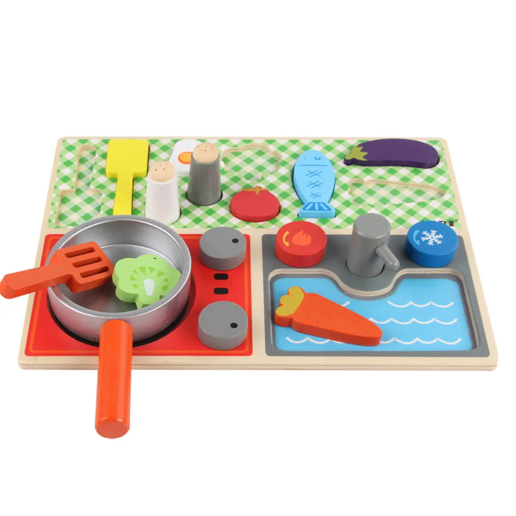 wooden food for childrens kitchen