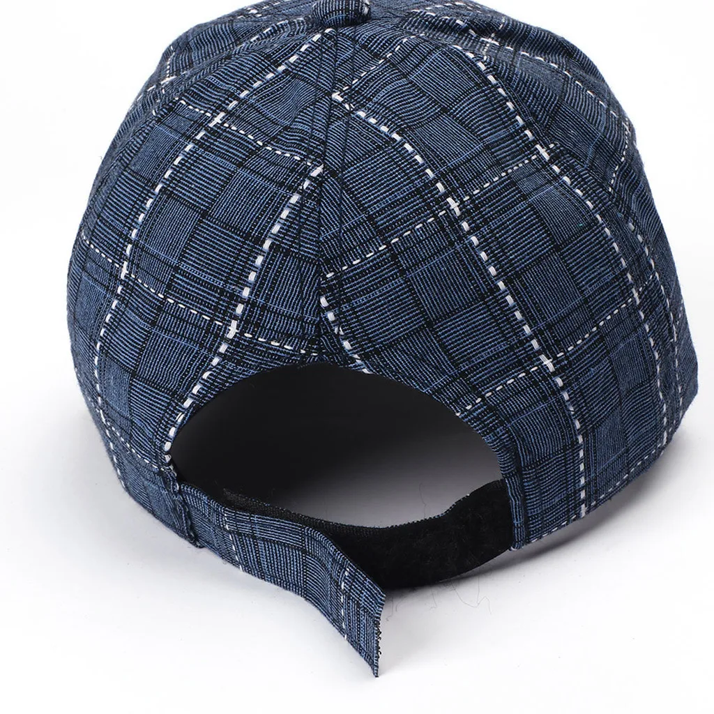 Унисекс Хлопок яркая бейсболка женщин SnapbackAdjustable открытый хлопок высокое качество шапки в клетку Регулируемый HatZ425