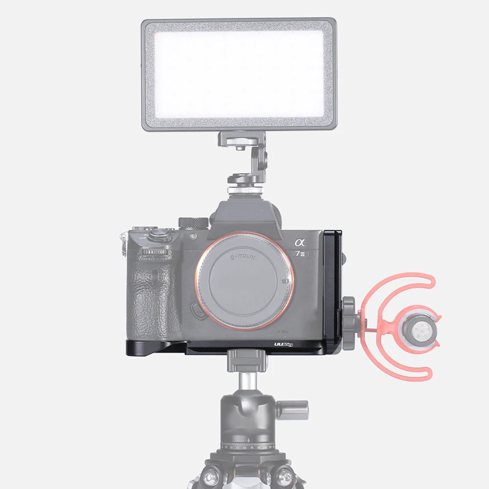 UURig R013 подходит для sony A73 A7R3 A7M3 DSLR камера L БЫСТРОРАЗЪЕМНАЯ пластина металлический удлинитель штатив монопод с холодным башмаком