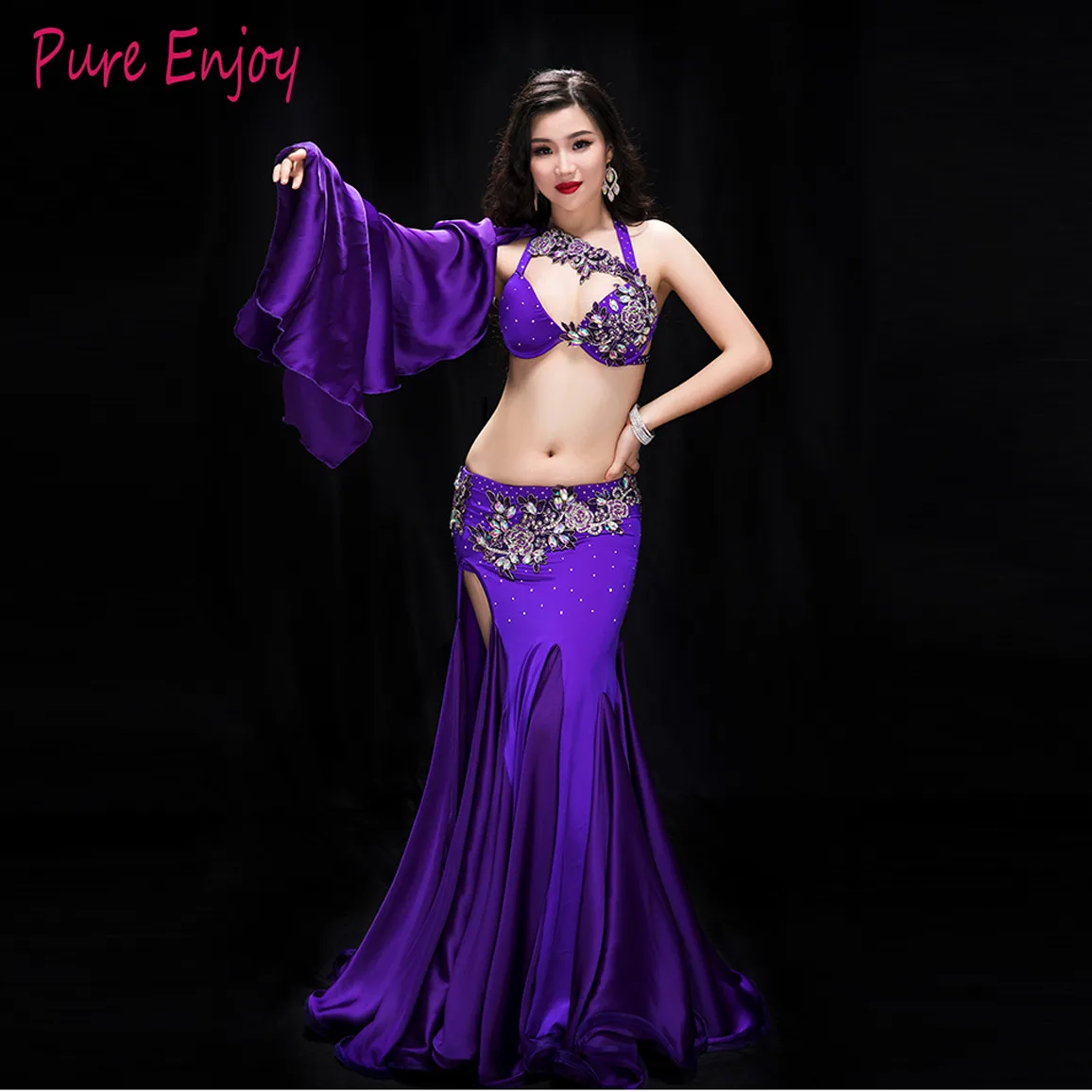 Belly Dance Set Дизайн Новые Сценические Костюмы Гоночный Костюм Ручной Работы Профессиональный Набор Восточных Танцев