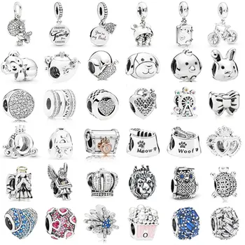 

Original 925 Sterling Silver 1: 1 Charm Beads with Original Engraving Suitable for DIY Bracelet Party Jewelry Gift Free Shipping