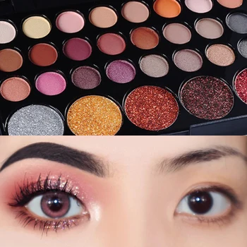

29-color pearly matte glitter smoky eyeshadow make-up long lasting without makeup earth color eyeshadow palette makeup palette