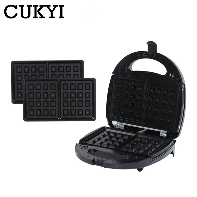 Multifunctional 3 in 1 Waffle Sandwich Panini Baking Machine Household Breakfast Maker With Non-stick Grilling Plate 110V 220V