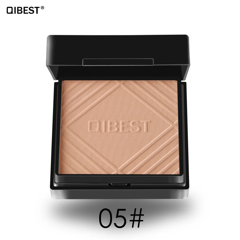Qibest-F18010-5 Макияж qibest пудра для лица водостойкая отбеливание ярче пудра для лица матовая масляная контурная основа для макияжа - Цвет: Qibest-F18010-5