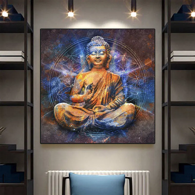 God Buddha Canvas Printing Wall Art Modern настенные картины Pictures постеры с мотивами буддизма Decor|Рисование и каллиграфия| |