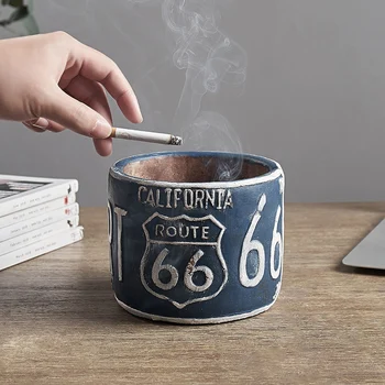 

Retro style home restaurant decoration cement ashtray personality European creative bar living room hotel small decoration