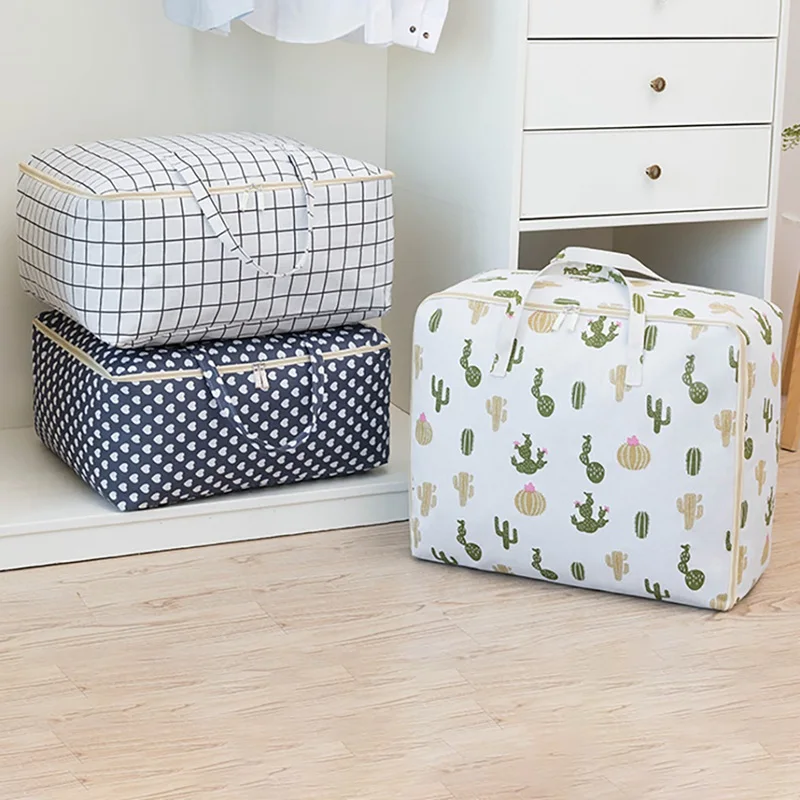 Большая простая Одежда Органайзер прочный мешок для хранения одеяло носок материал контейнер портативный постельные принадлежности аккуратный Чехол складные сумки* a