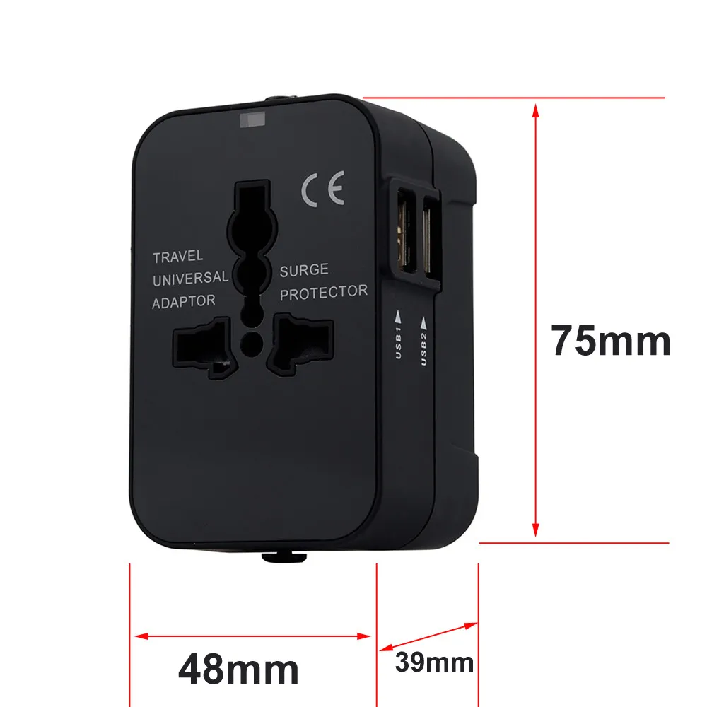 Универсальный дорожный преобразователь MOSUNX World с двойным usb-преобразователем, настенный штепсельный блок питания для Xiaomi 8 huawei, зарядное устройство для мобильного телефона