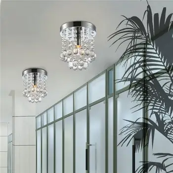 

Chrome Ceiling Crystal Droplets Silver Chandelier Fitting Lamp