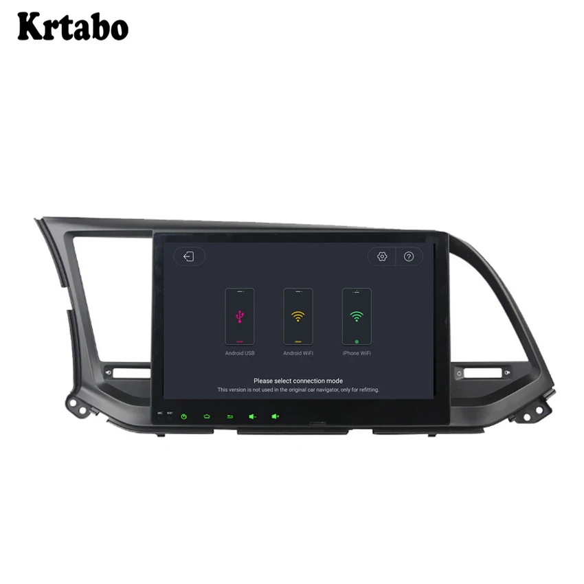 For Hyundai Elantra 2016 Android 9.0 HD smart car navigation reversing image control large screen one machine recorder