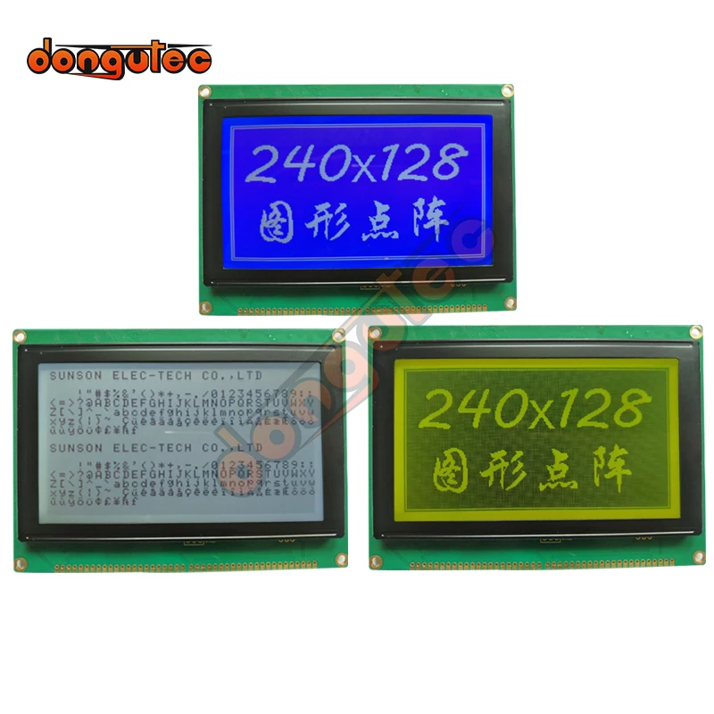 

5,1 дюймов 240X128 графическая точка LCM 21P 22pin 8080 Параллельный интерфейс RA6963 контроллер синий желтый или серый FSTN 240128 ЖК-дисплей