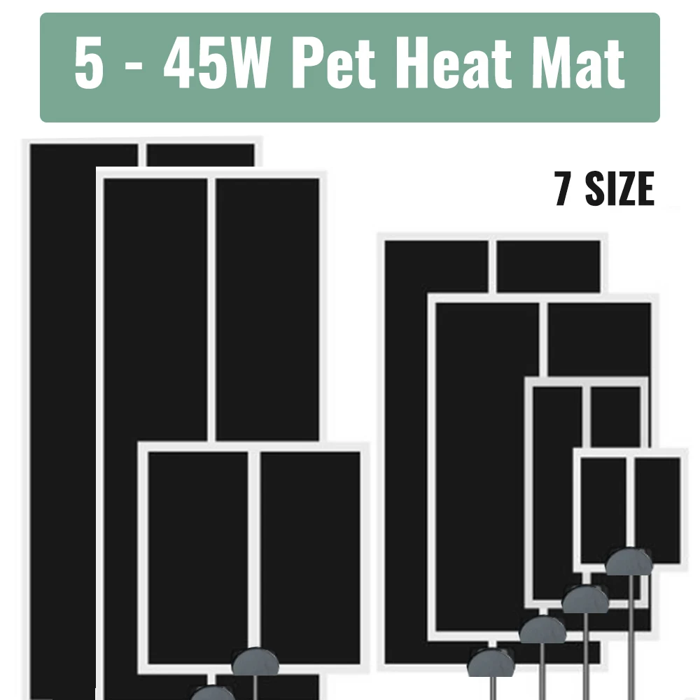 Mejores Ofertas Esterilla térmica para Reptiles de 5 a 45W, terrario para Reptiles, calefacción para mascotas, almohadillas cálidas, regulador ajustable de temperatura, suministros para Reptiles gBQLxakGBeX