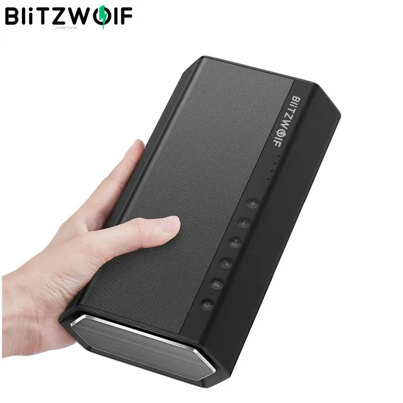 BlitzWolf 40 Вт 5200 мАч портативный беспроводной bluetooth динамик с двойным драйвером 30