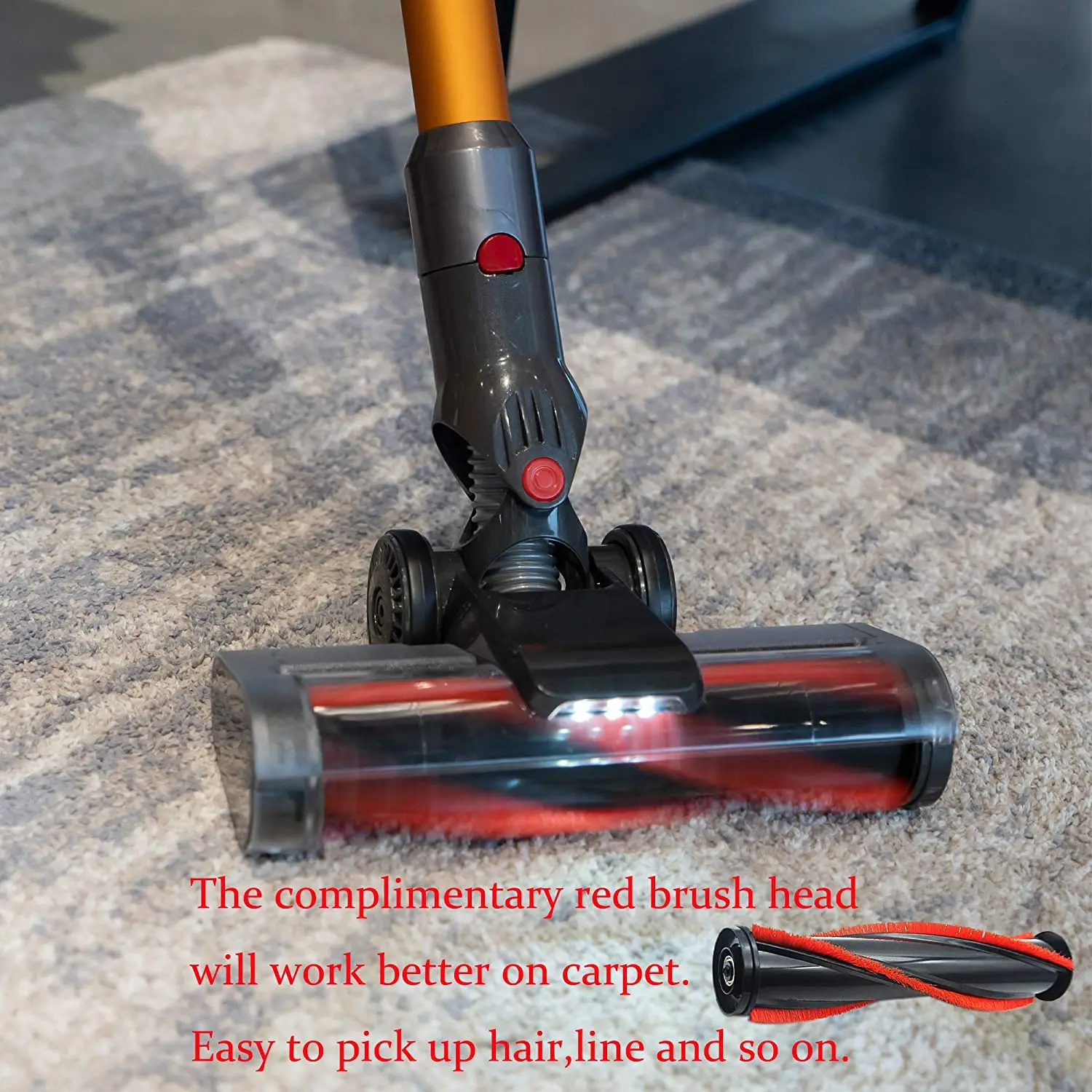 Tapete motorizado escova elétrica para dyson sem