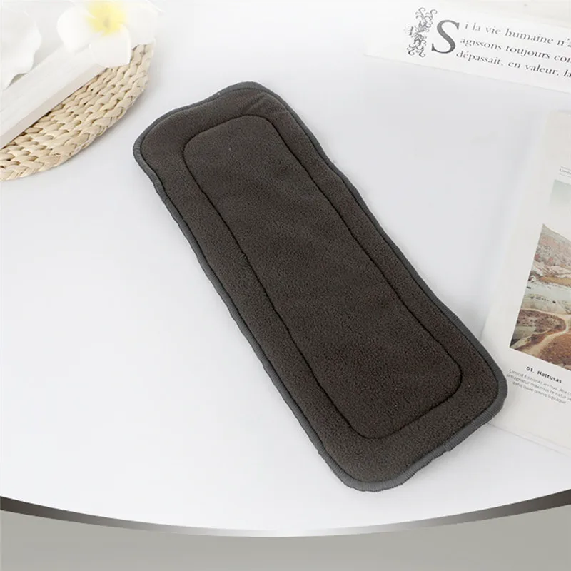 Washable Adult Diaper Bamboo Charcoal Cloth Nappy Liner Super Absorbent Reusable Incontinence Adult Diaper Insert Pad reusable diapers incontinence bed pad