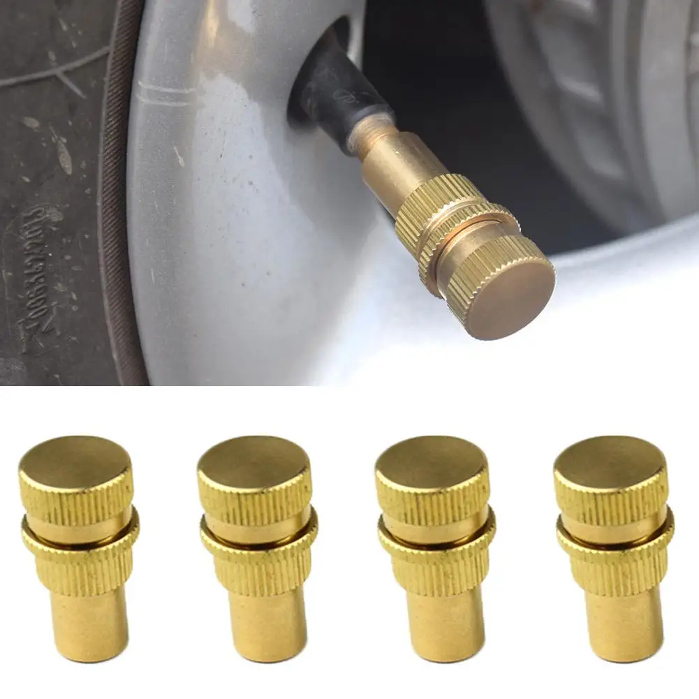 

4Pcs Universal Car Vehicle Wheel Tyre Tire Anti-rustBrass Air Deflator High Quality for Valves Stem