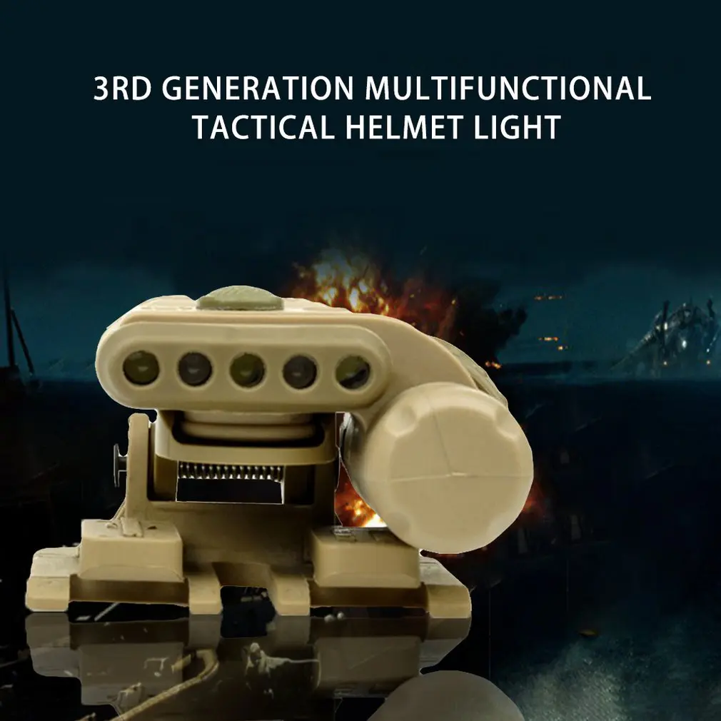 HL3 generation multi-function tactical infrared LED outdoor lighting identification lamp FAST helmet rail IR mini lamp - Цвет: sand