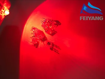 

200pcs High Quality LED 5MM Piranha Red Round Super Flux Leds 4 pin Dome Wide Angle Super Bright Light Lamp For Car Light