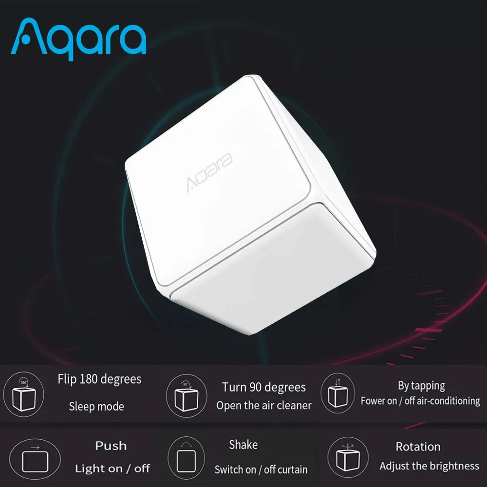 Контроллер Aqara Magic Cube Zigbee устройство для умного дома шесть действий управление