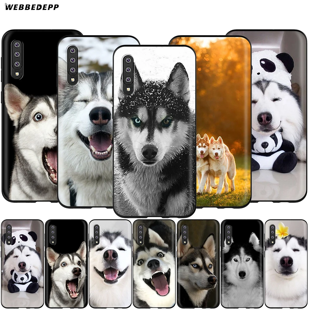 Webbedepp милый чехол Хаски для Samsung Galaxy S7 S8 S9 S10 Plus Edge Note 10 8 9 A10 A20 A30 A40 A50 A60 A70|Бамперы| |