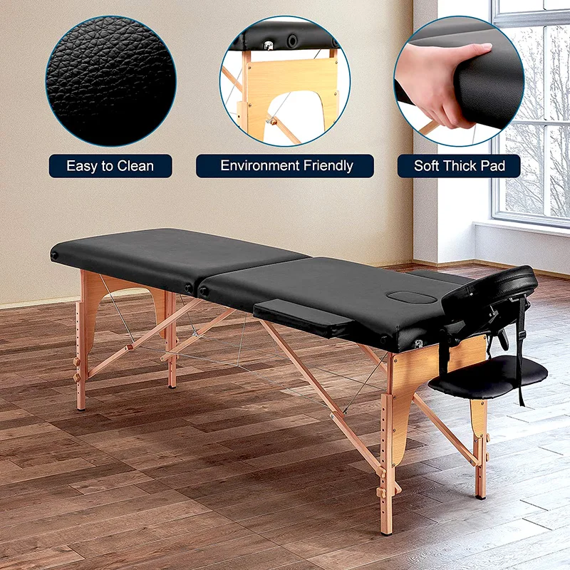 Tables de Massage de Spa Professionnelles, Portables et Pliables, avec