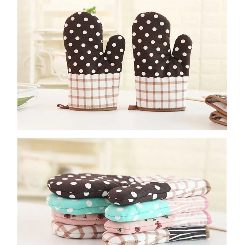 Thick Heat Insulation Microwave Oven Mitts Special Baking Gloves Creative Kitchen Skid Resistance High Temperature Anti Hot