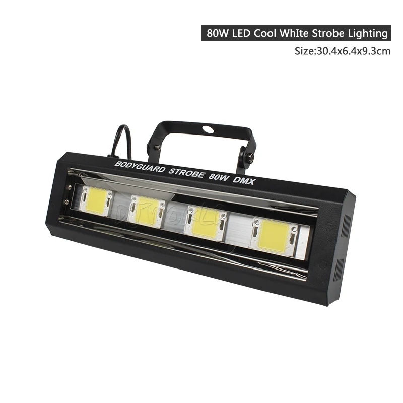 80W LED Cool White Djworld Быстрая 80 Вт светодиодный холодный белый стробоскоп освещение 5 Канал DMX Поворотная лампа для вечерние KTV Disco Ball HighPower - Цвет: 80W LED Cool White
