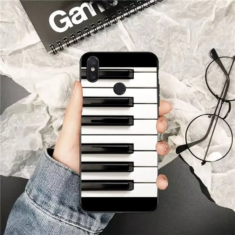 xiaomi leather case handle YNDFCNB Music piano keyboard Soft Phone Case Capa for Xiaomi Redmi 5 5Plus 6 6A 4X 7 7A 8 8A 9 Note 5 5A 6 7 8 8Pro 8T 9 best flip cover for xiaomi Cases For Xiaomi