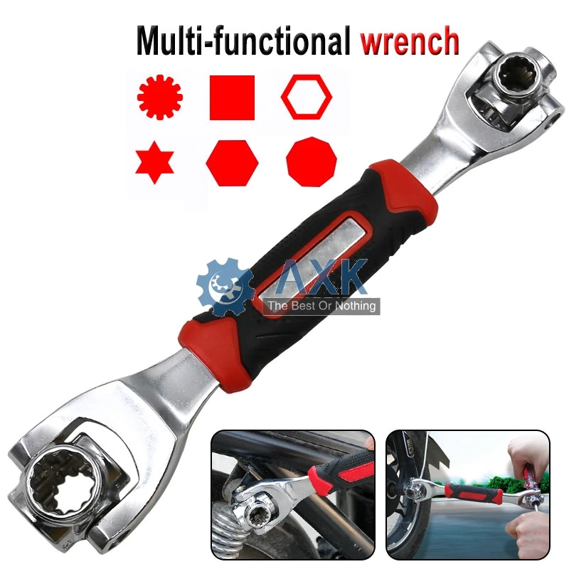 

Wrench 48 in 1 Tools Socket Works with Spline Bolts Torx 360 Degree 6-Point Universial Furniture Car Repair 250mm LT-247
