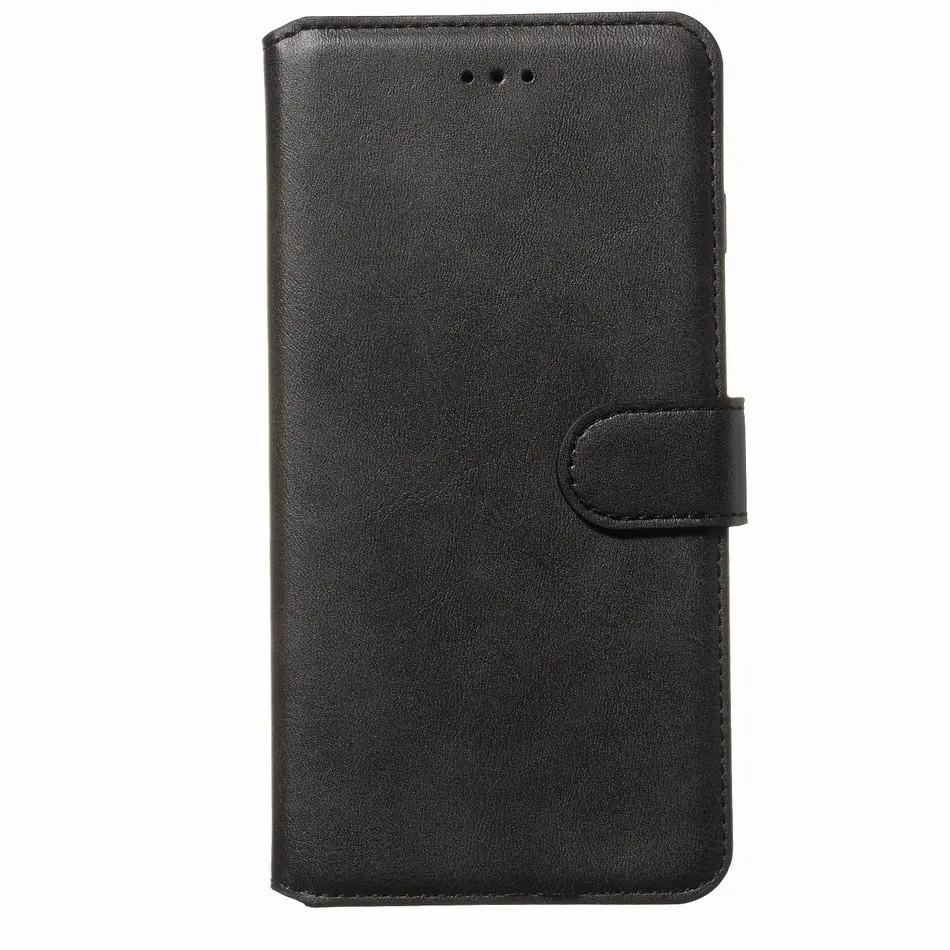 Black Роскошный чехол-книжка для Motorola Moto E6 E5 G8 G6 G7 Plus Z4 Play One Action Macro Ретро Простой однотонный Чехол-кошелек с подставкой E27D - Цвет: Black