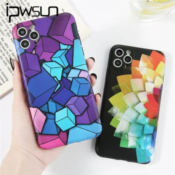 

iPWSOO Colorful Oil Painting Case For iPhone 11 Pro Max 7 8 6 6s Plus X XS Max XR Phone Soft IMD Rainbow Color Back Cover
